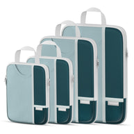 Percover Pro Peacock Green Compression Packing Cubes Travel Organizer Set