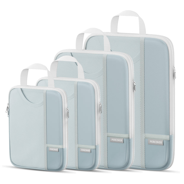 Percover Pro Slate Blue Compression Packing Cubes Travel Organizer 4 Set