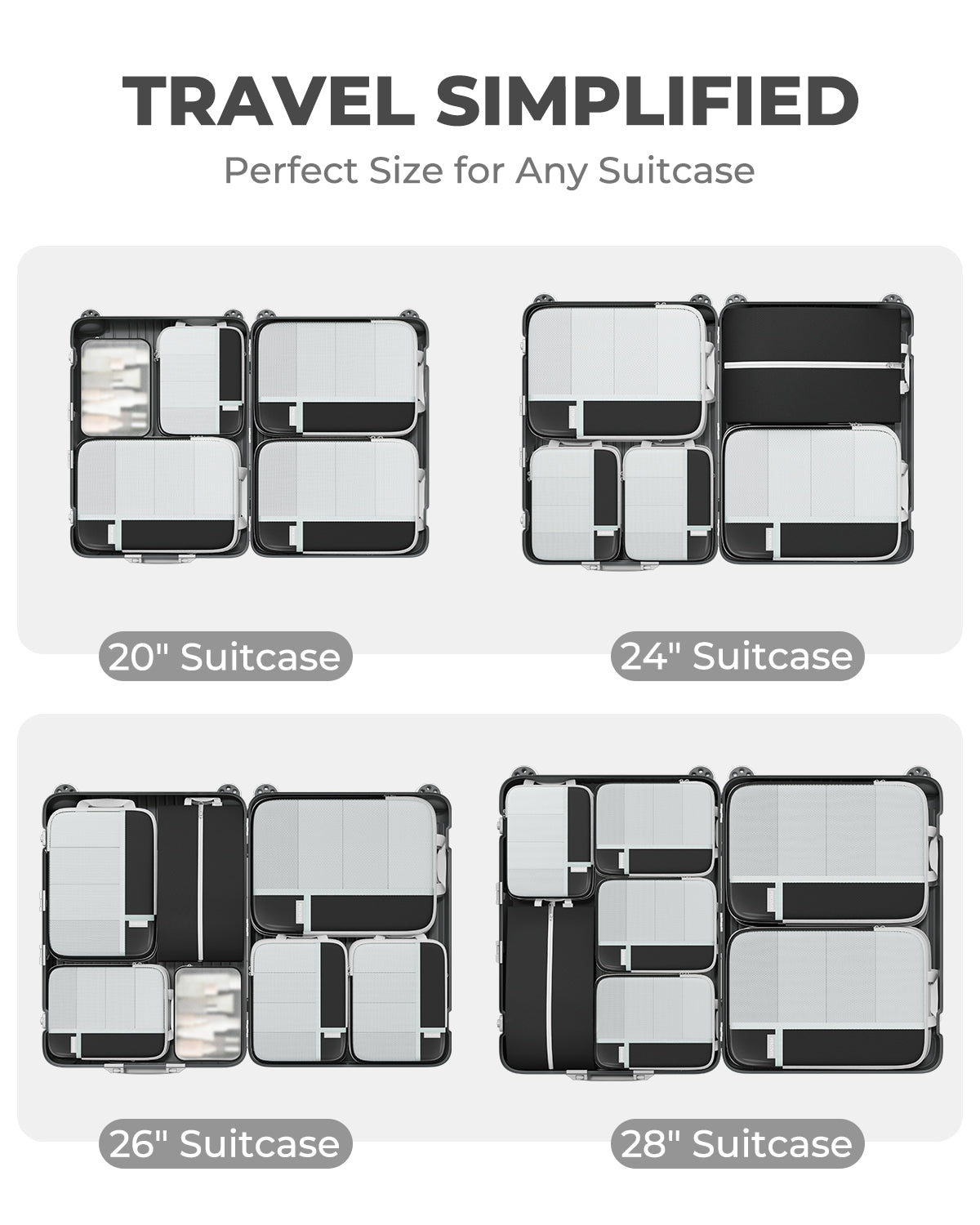 Percover MOVE Compression Packing Cubes Black