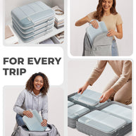 Collage of people using gray storage cases with text 'FOR EVERY TRIP'.