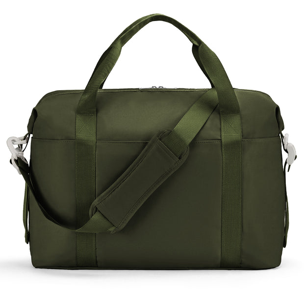 Olive Green MOVE Weekender travel duffel bag for women with lightweight carry-on design