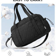 Percover MOVE Classic Quilted Gym Bag Toiletry Pouch Midnight Black