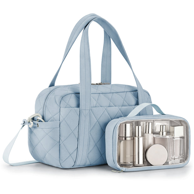 Percover MOVE Classic Quilted Gym Bag Toiletry Pouch Slate Blue