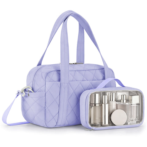 Percover MOVE Classic Quilted Gym Bag Toiletry Pouch Lavender Purple