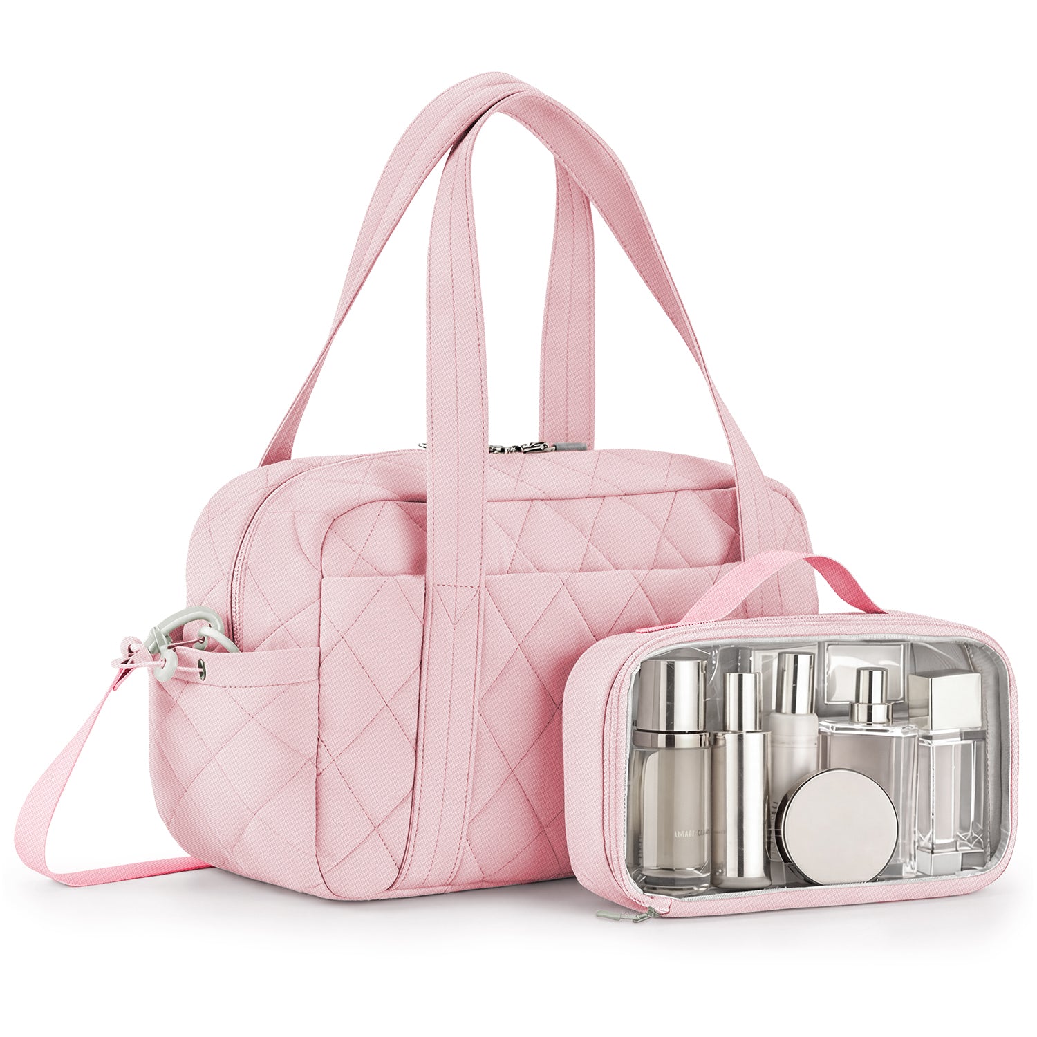 Percover MOVE Classic Quilted Gym Bag Toiletry Pouch Blush Pink