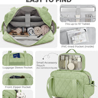 Percover MOVE Classic Quilted Gym Bag Toiletry Pouch Mint Green