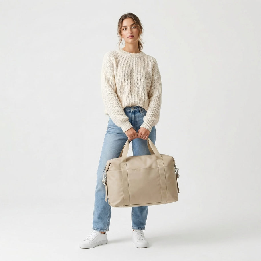 Percover MOVE Weekender Travel Duffel Bag Camel Tan