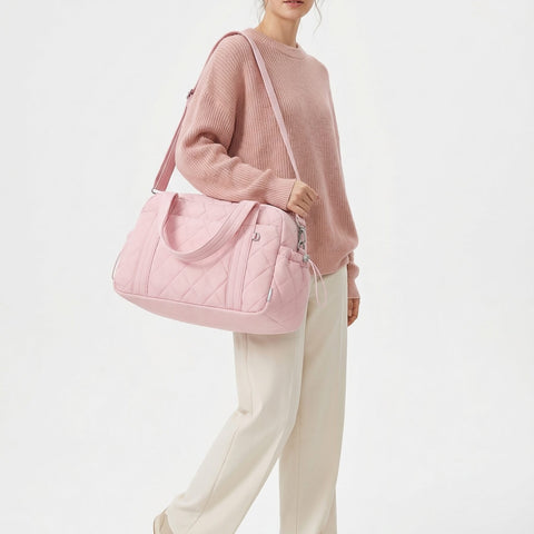 Percover MOVE Classic Quilted Gym Bag Toiletry Pouch Blush Pink