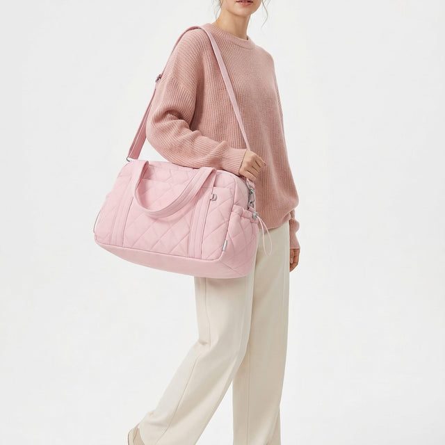 Percover MOVE Classic Quilted Gym Bag Toiletry Pouch Blush Pink