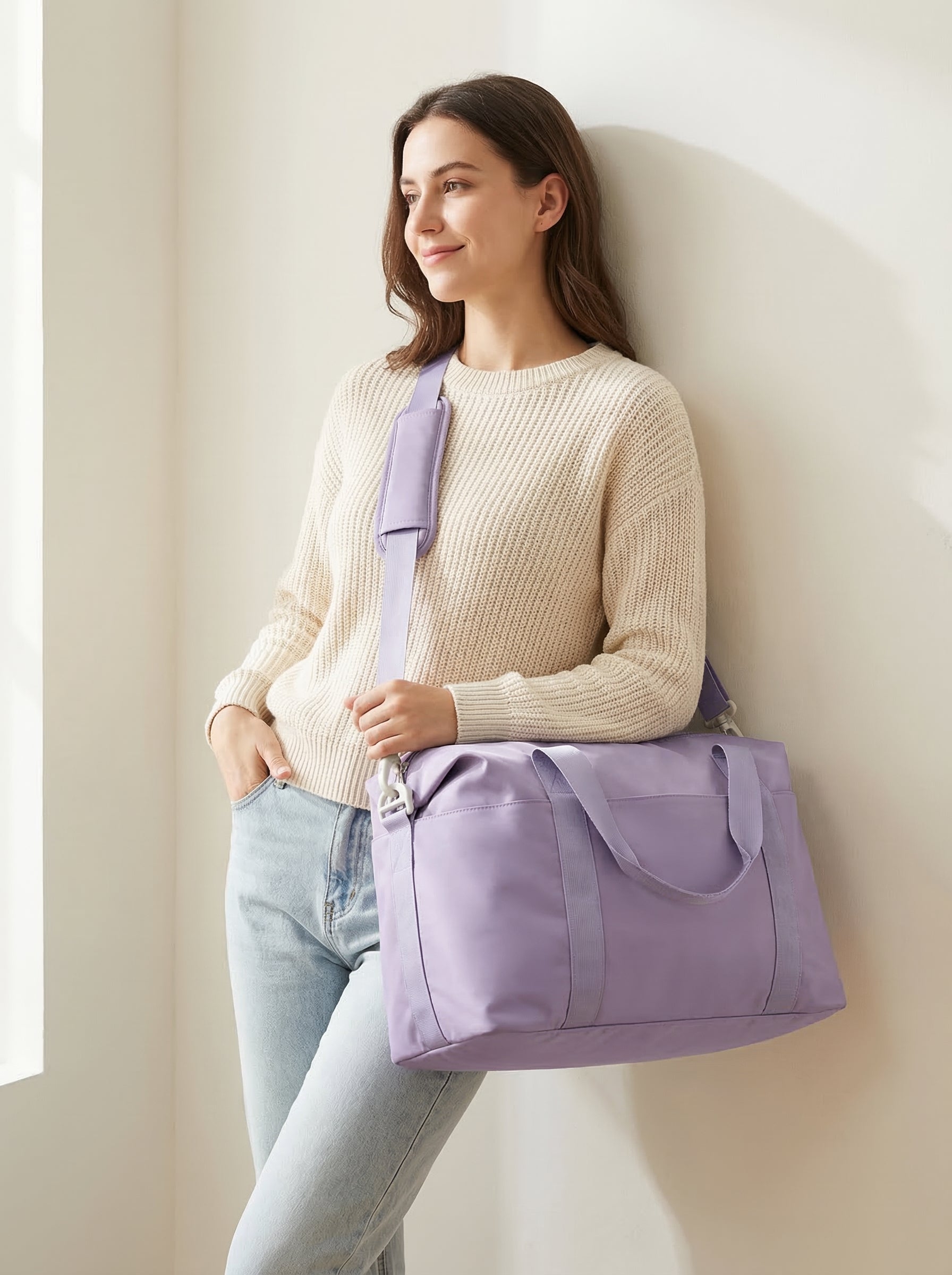 Percover MOVE Weekender Travel Duffel Bag Lavender Purple