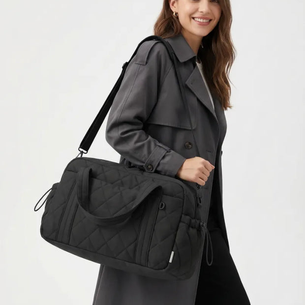 Percover MOVE Classic Quilted Gym Bag Toiletry Pouch Midnight Black