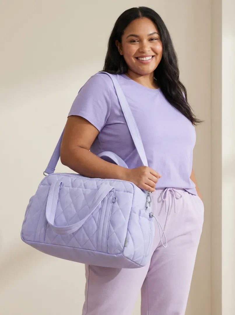 Percover MOVE Classic Quilted Gym Bag Toiletry Pouch Lavender Purple