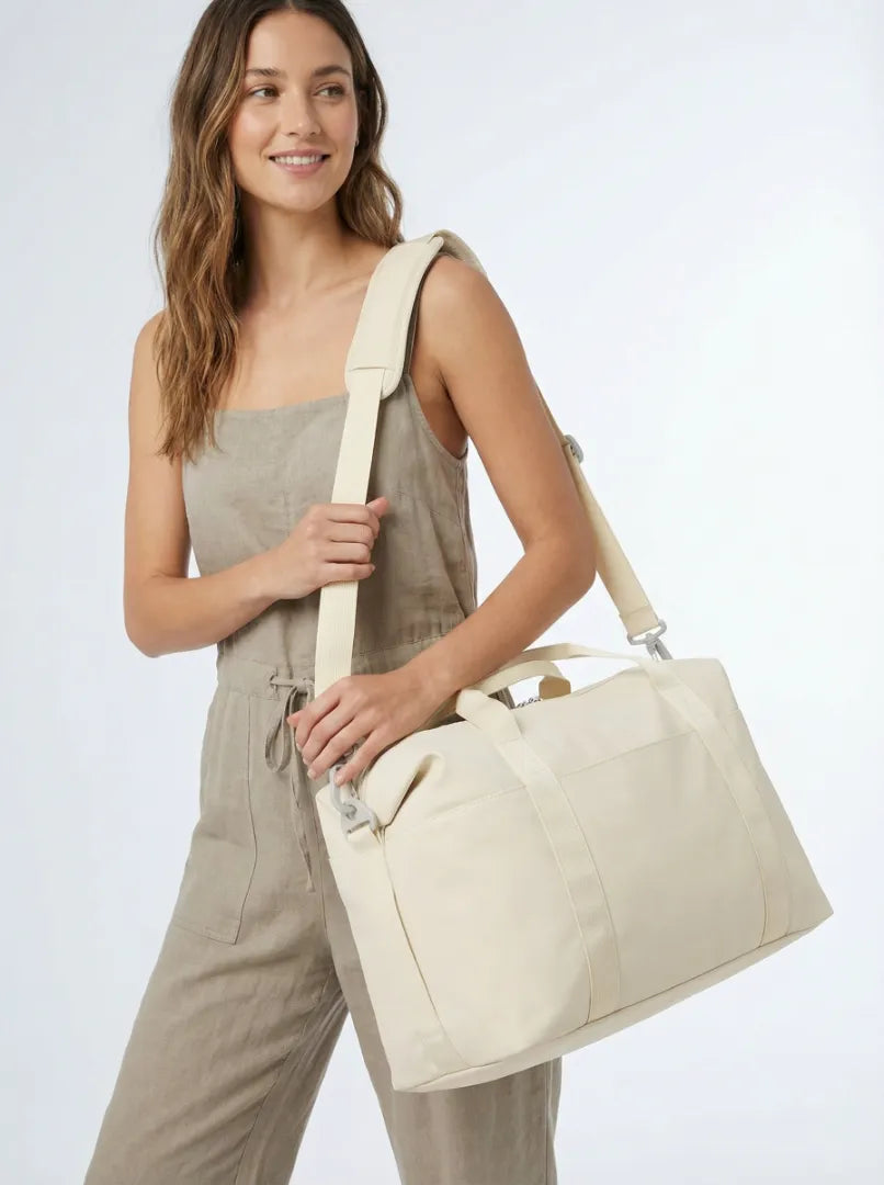Percover MOVE Weekender Travel Duffel Bag Oat Milk
